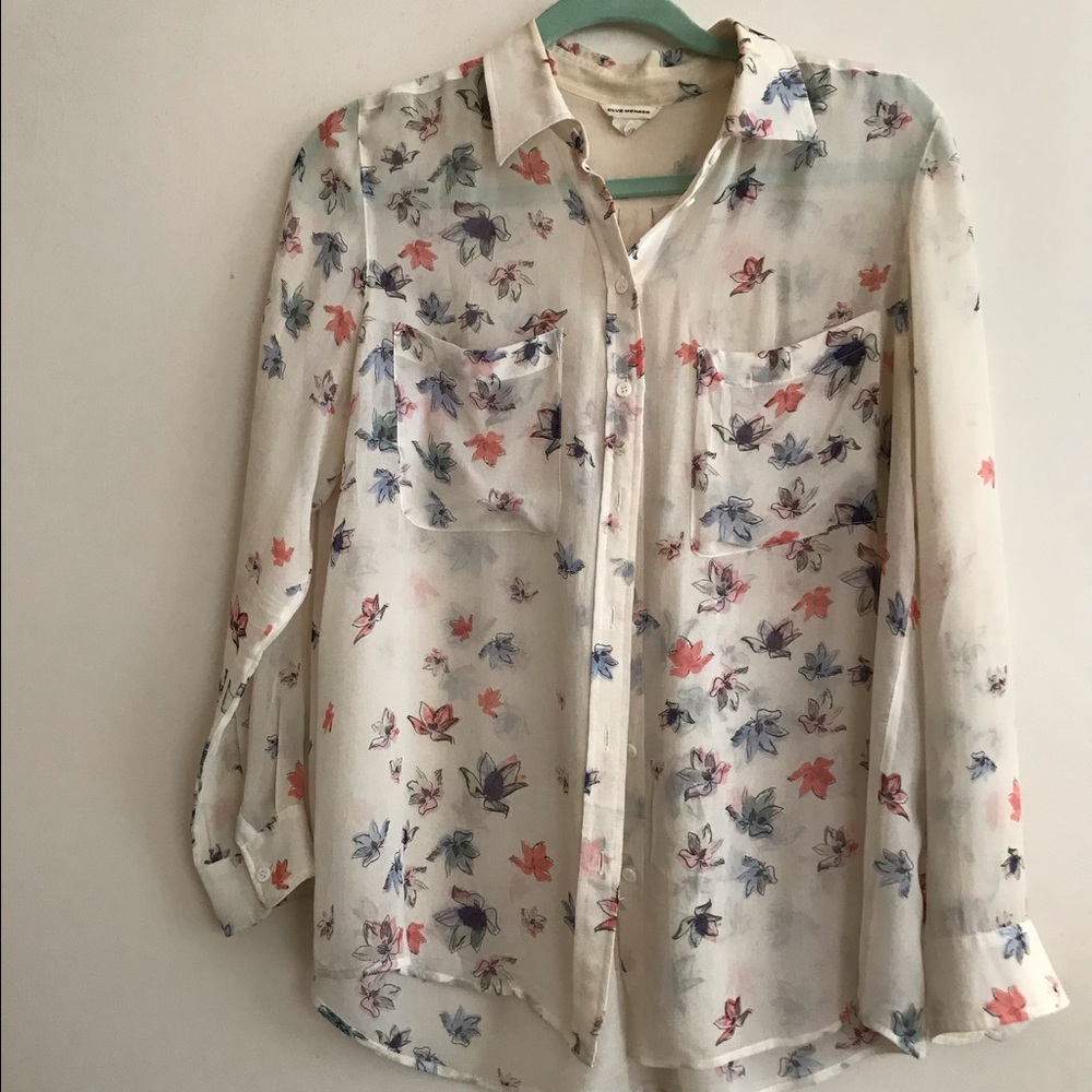 Silk long sleeves blouse